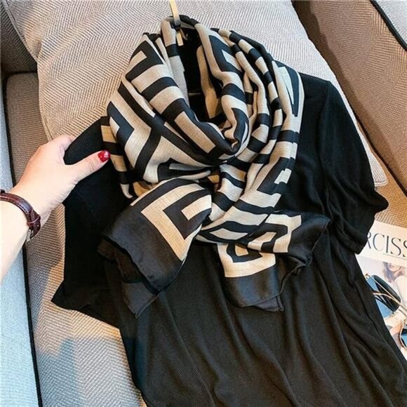 Women's Scarves Lady Light Soft Fashion Solid Scarf Wrap Shawl for All Season - Picture 6 of 7